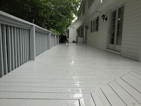 after cleaning the painted deck