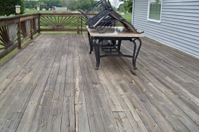 deck in need of cleaning