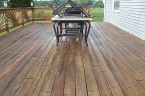 after cleaning the deck