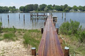 after cleaning the dock
